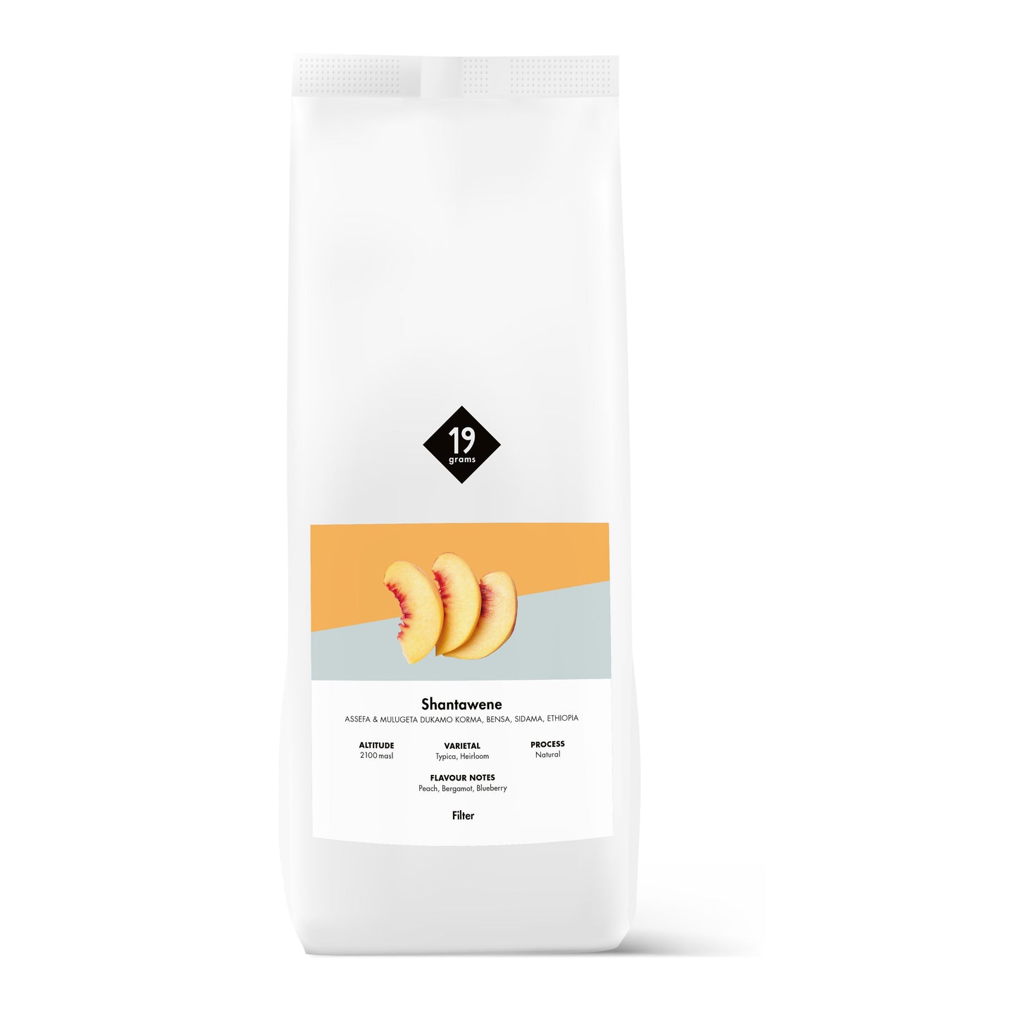 Deine 1000g 19grams Products Shantawene Natural - Äthiopien Espresso Tüte