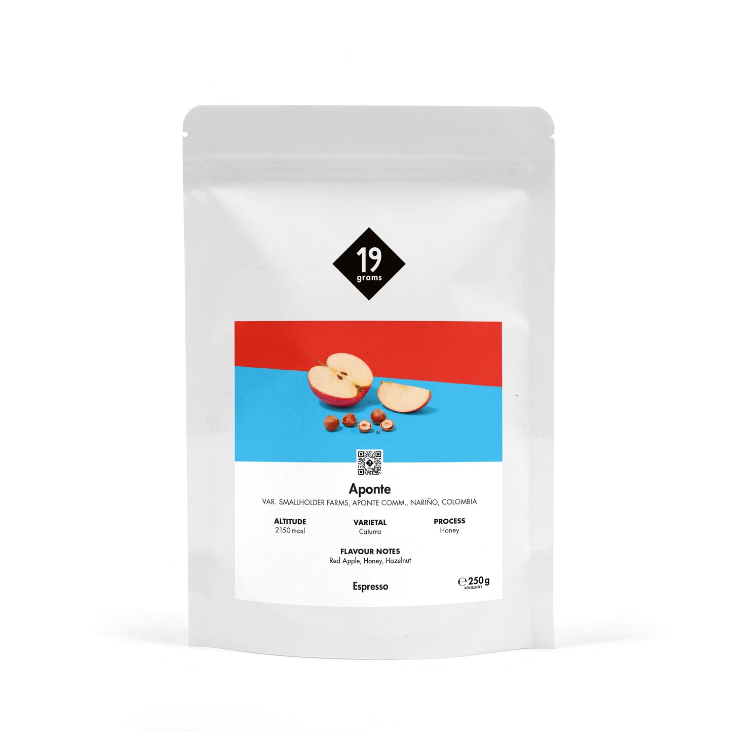 19grams Aponte Espresso Kaffeebohnen 250g - Specialty Coffee aus Kolumbien, hochwertig geröstet von 19grams Coffee Roasters Berlin