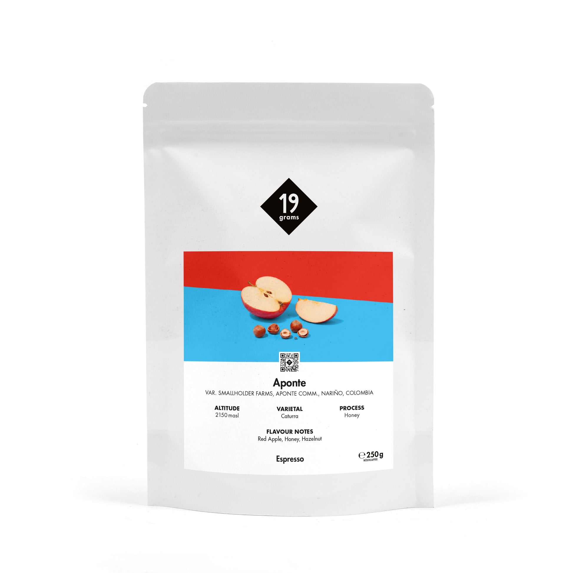19grams Aponte Espresso Kaffeebohnen 250g - Specialty Coffee aus Kolumbien, hochwertig geröstet von 19grams Coffee Roasters Berlin