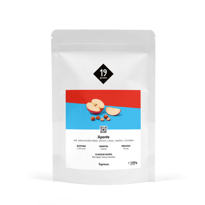 19grams Aponte Espresso Kaffeebohnen 250g - Specialty Coffee aus Kolumbien, hochwertig geröstet von 19grams Coffee Roasters Berlin