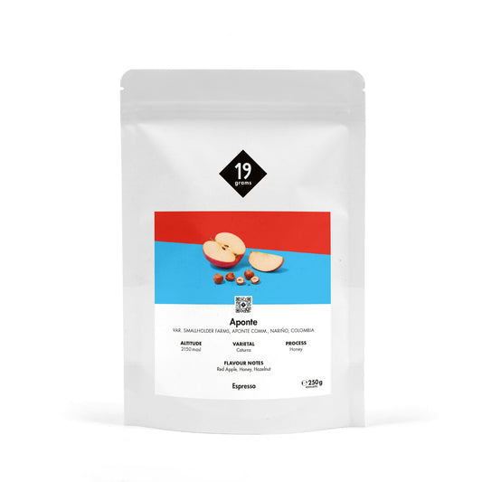 19grams Aponte Espresso Kaffeebohnen 250g - Specialty Coffee aus Kolumbien, hochwertig geröstet von 19grams Coffee Roasters Berlin