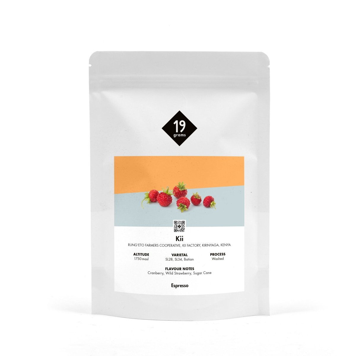 19grams Kii Espresso aus Kenia 250g Kaffeebeutel – Specialty Coffee aus der Rungeto Kii Cooperative, geröstet von 19grams Coffee Roasters Berlin
