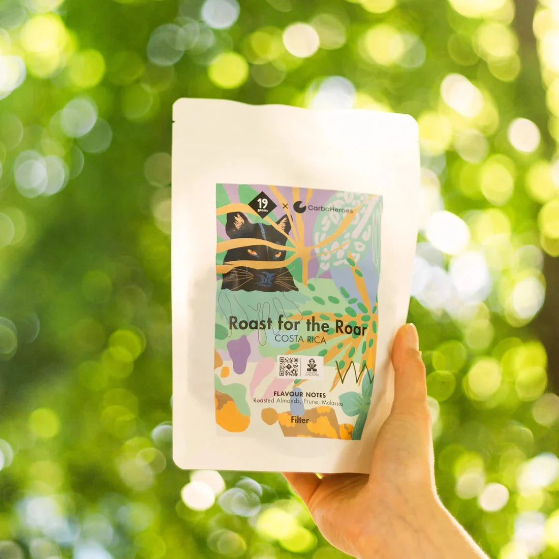 Eine Tüte Roast for the Roar Filterkaffee aus Costa Rica