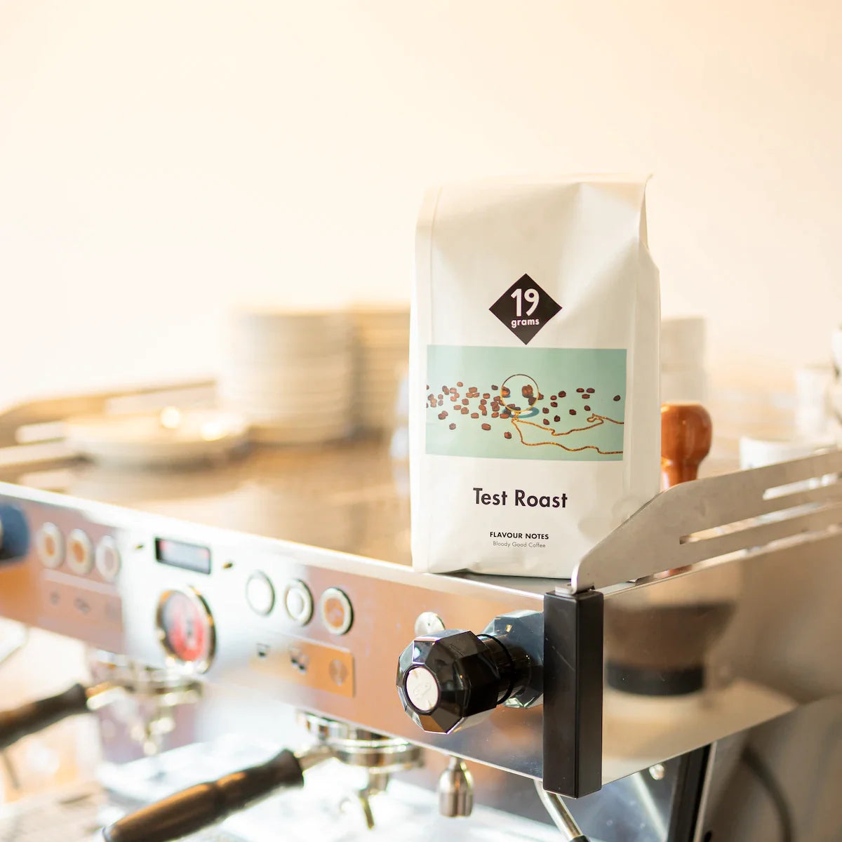 19grams Test Roast auf der Espresso Maschine